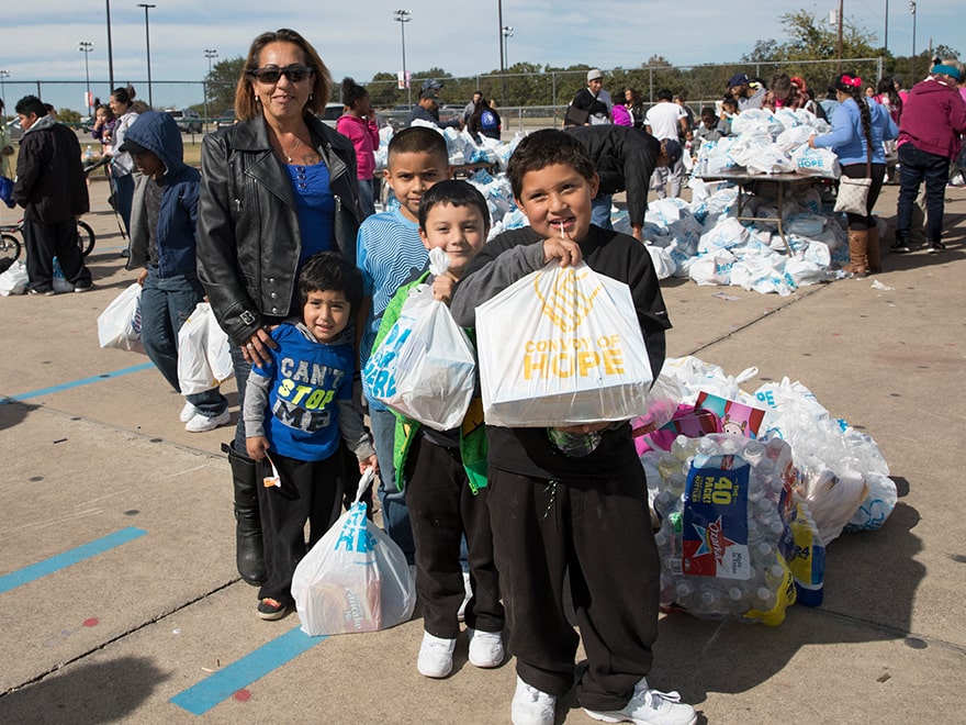 community events guests receive groceries